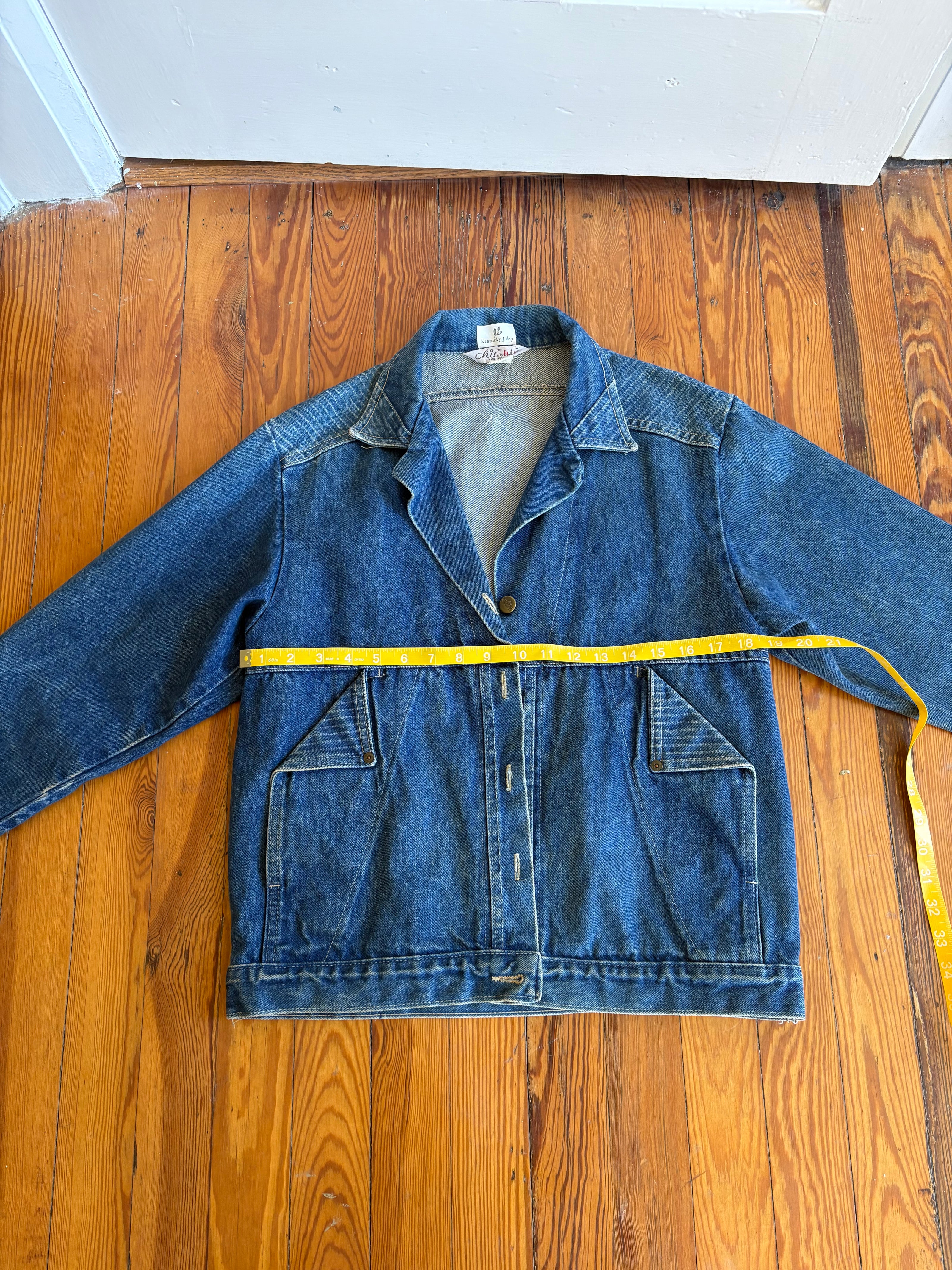 Medium Upcycled Antique Patchwork Denim Jacket