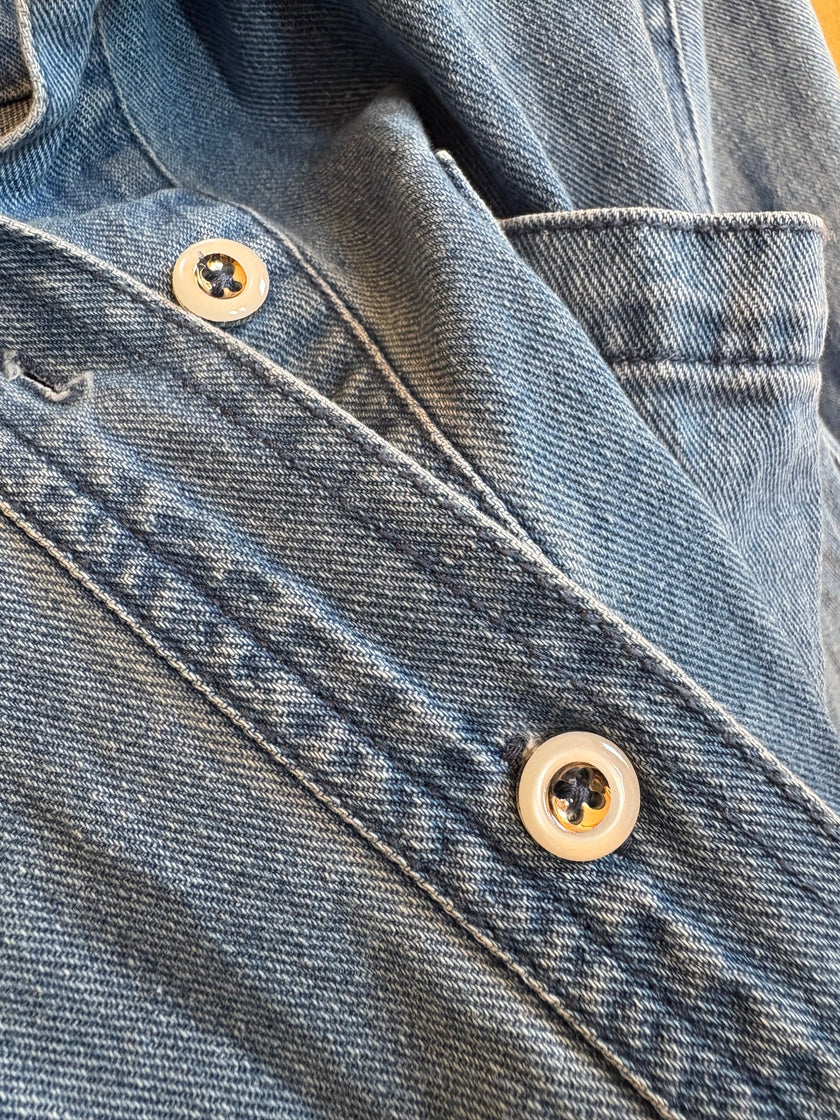 Large Upcycled Antique Patchwork Artists Smock