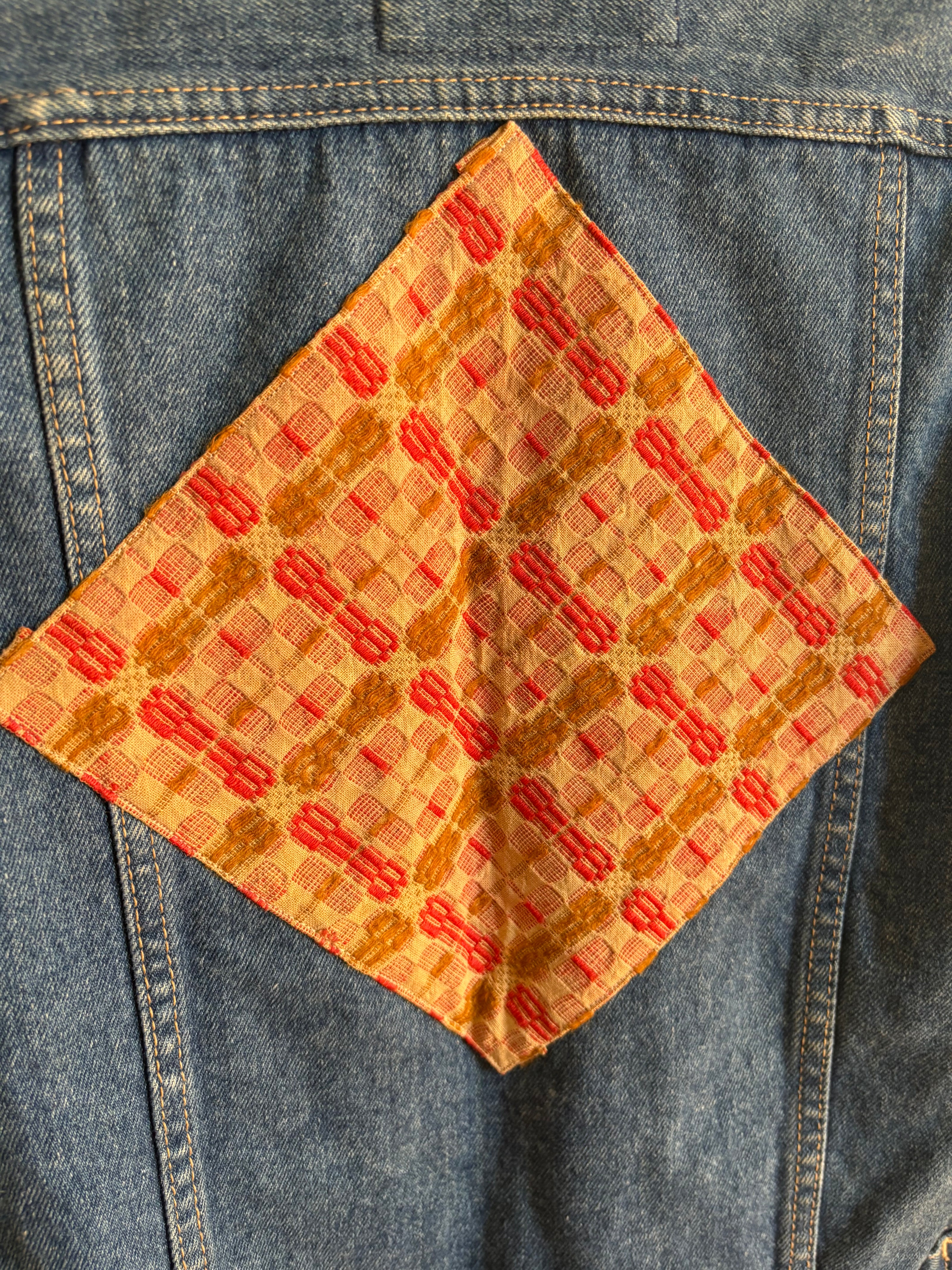 XXS Upycled Antique Patchwork Denim Coca-Cola Jacket