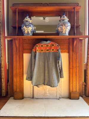 Large Upcycled Antique Patchwork Artists Smock