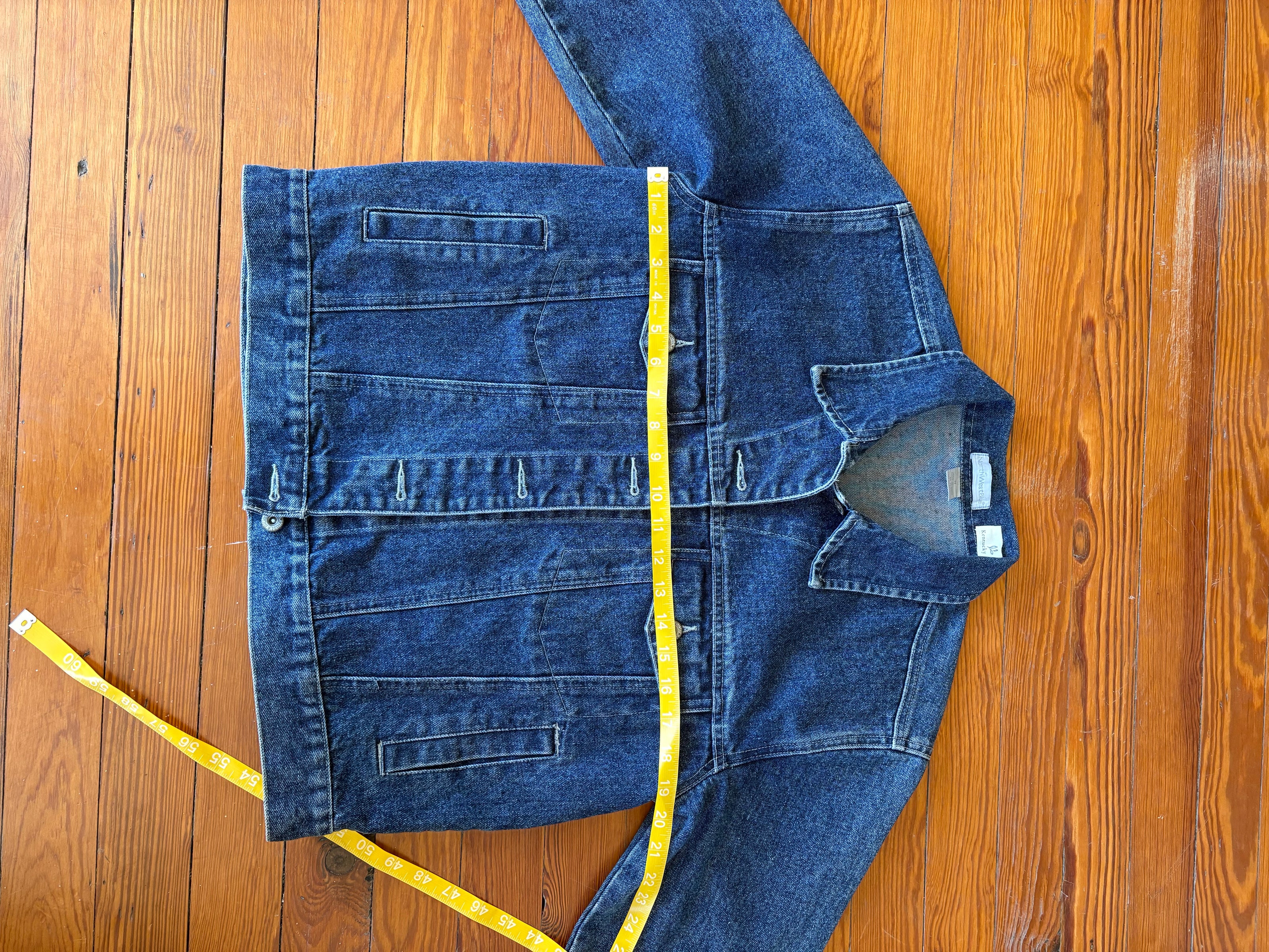 S/M Upcycled Antique Patchwork Denim Jacket