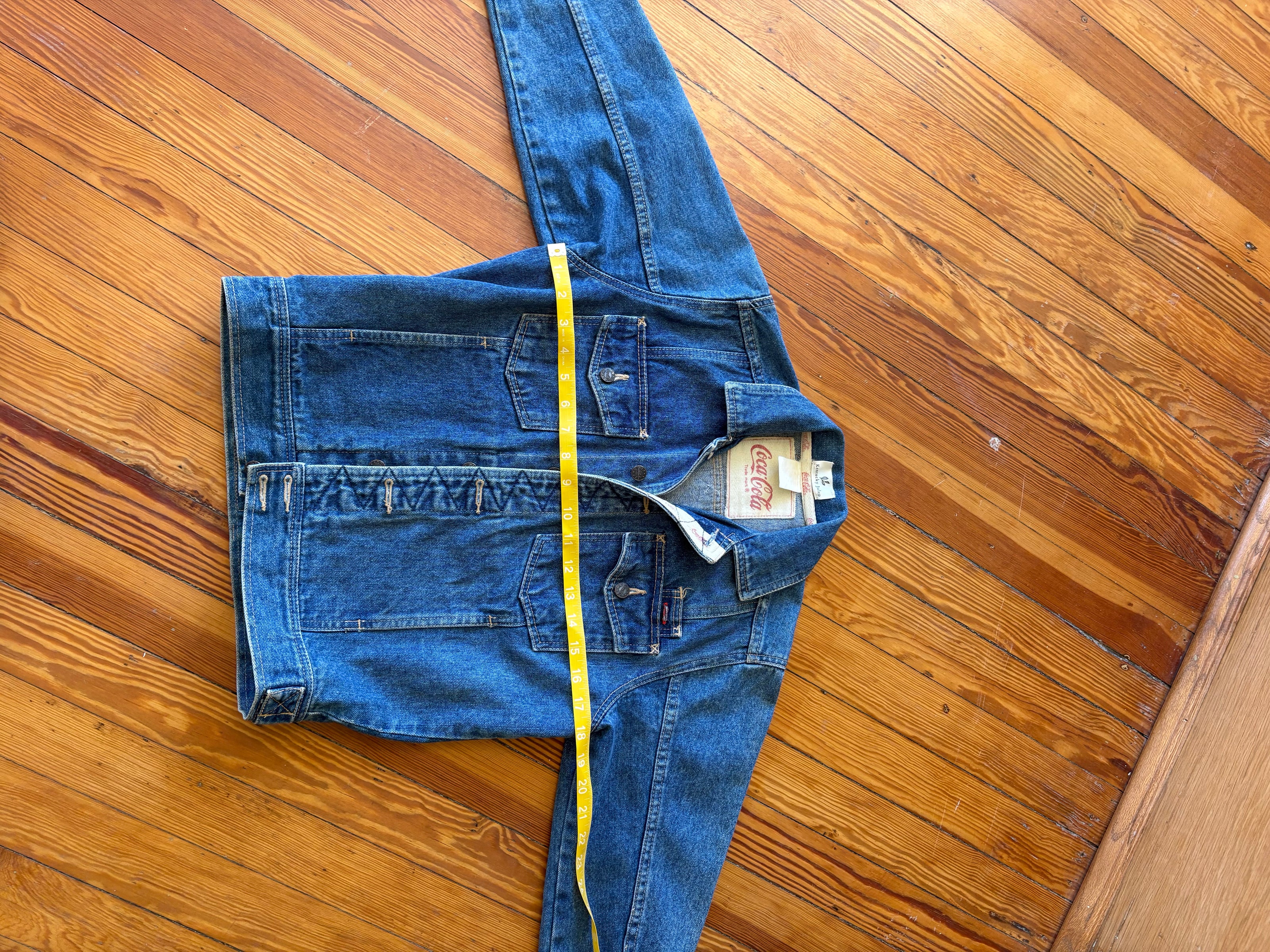 XXS Upycled Antique Patchwork Denim Coca-Cola Jacket