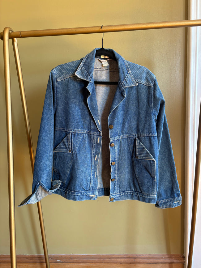 Medium Upcycled Antique Patchwork Denim Jacket