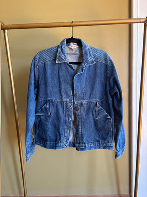 Medium Upcycled Antique Patchwork Denim Jacket