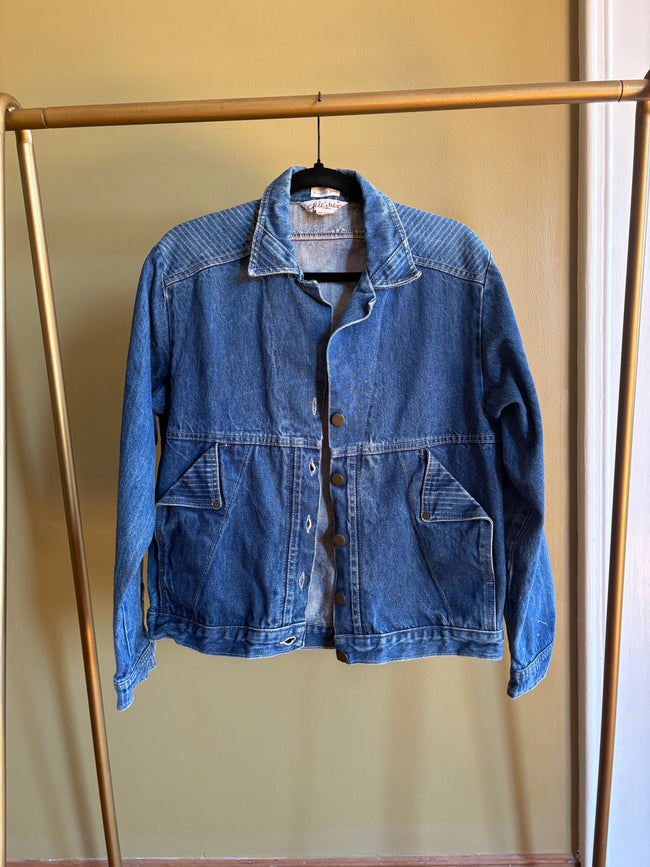 Medium Upcycled Antique Patchwork Denim Jacket