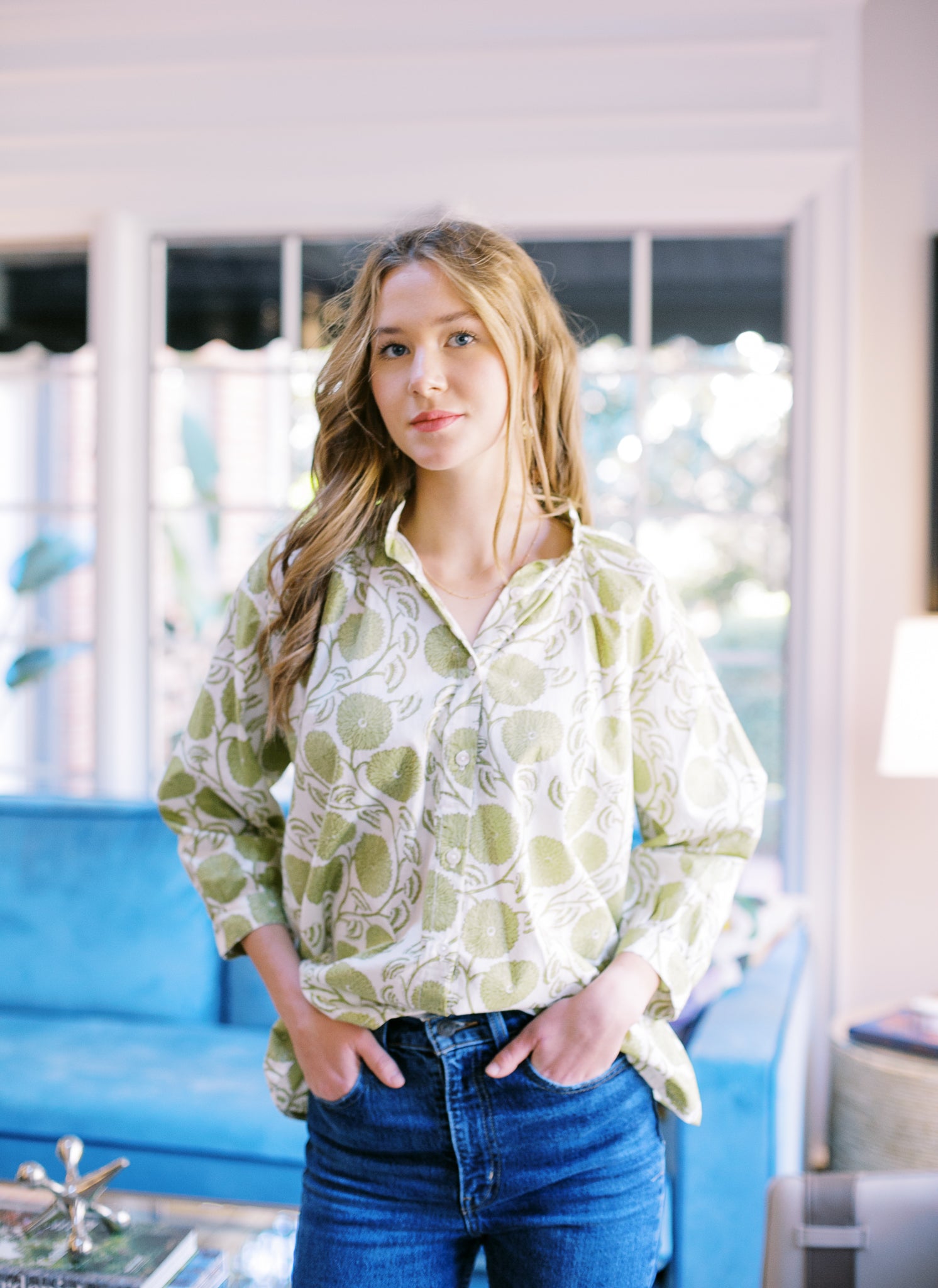 The Belle Blouse in Chrysanthemum