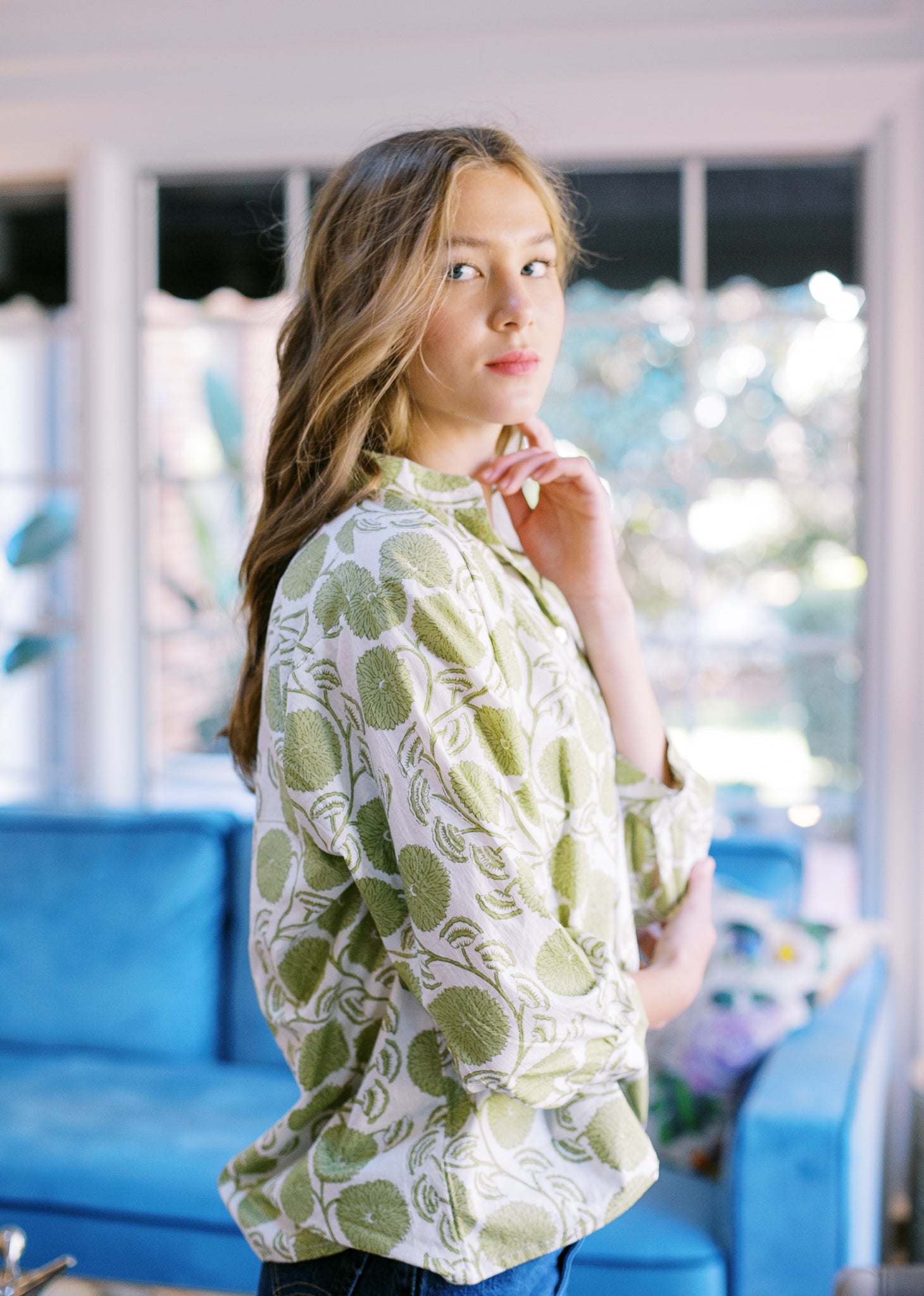 The Belle Blouse in Chrysanthemum