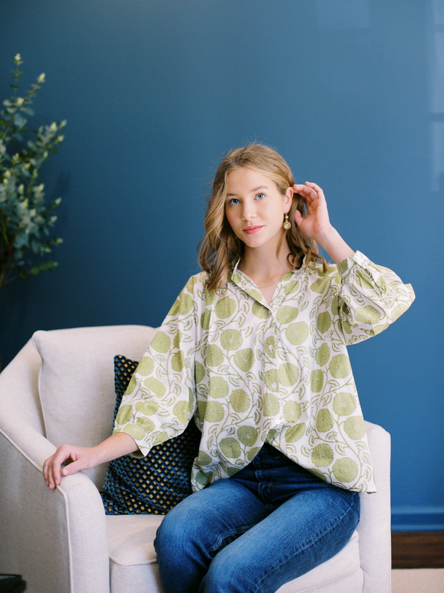 The Belle Blouse in Chrysanthemum