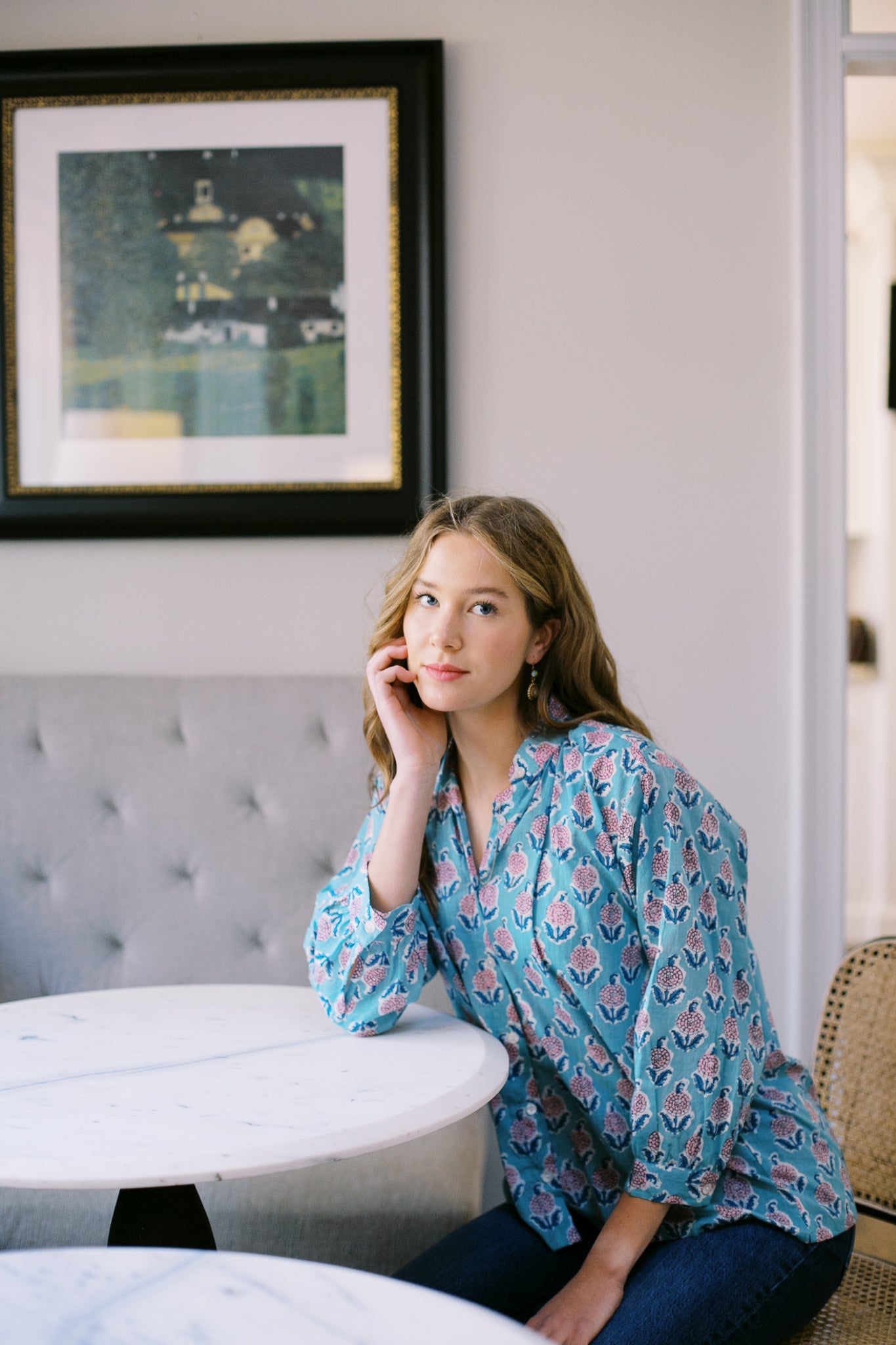 The Belle Blouse in Winter Sky