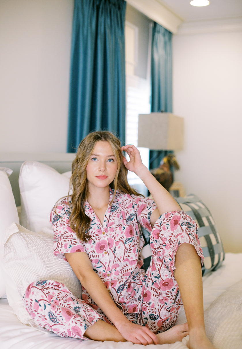 The Makers Pajamas in Pink Poppy