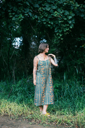 The Selene Slip Dress in Sacred Grove