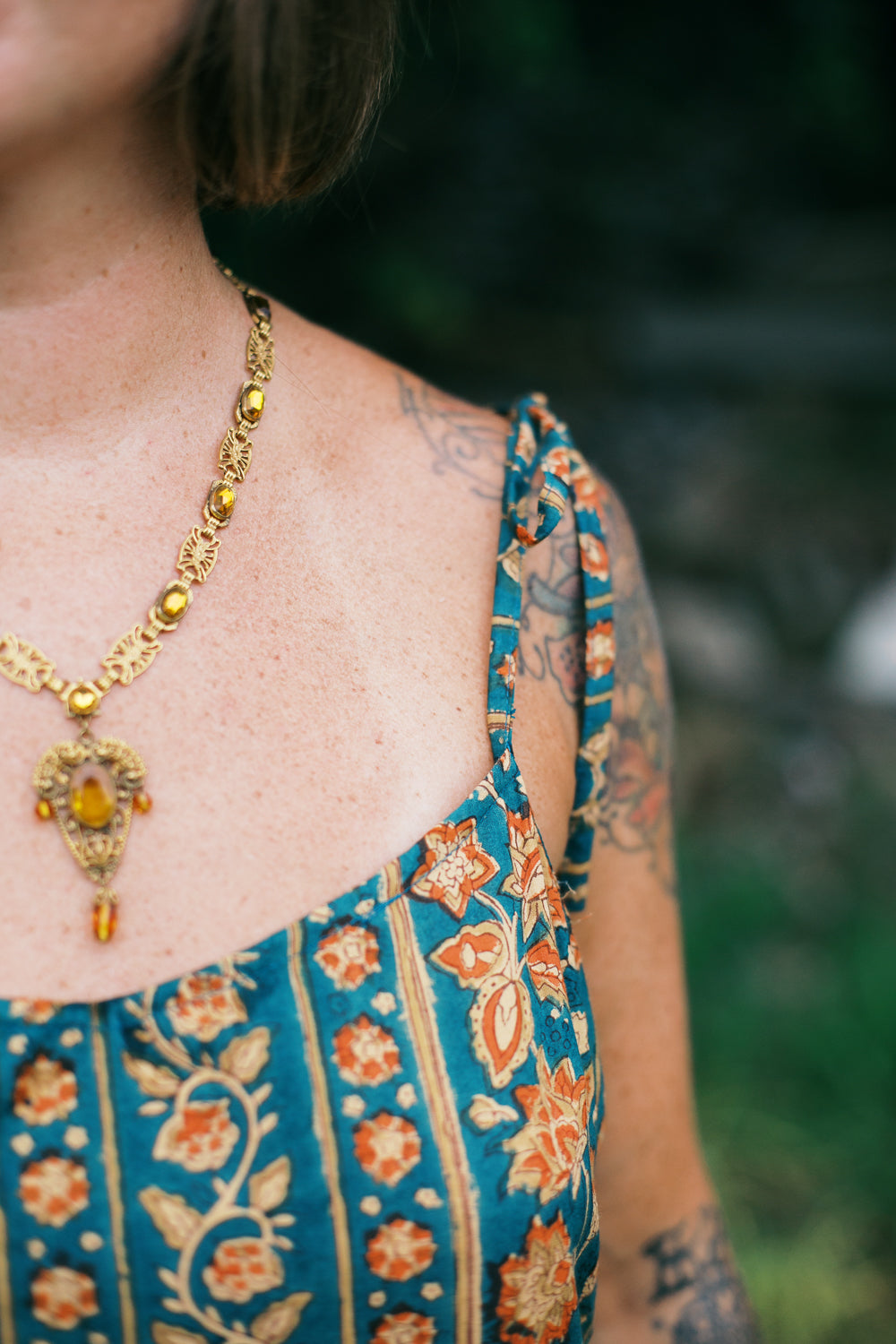 The Selene Slip Dress in Sacred Grove