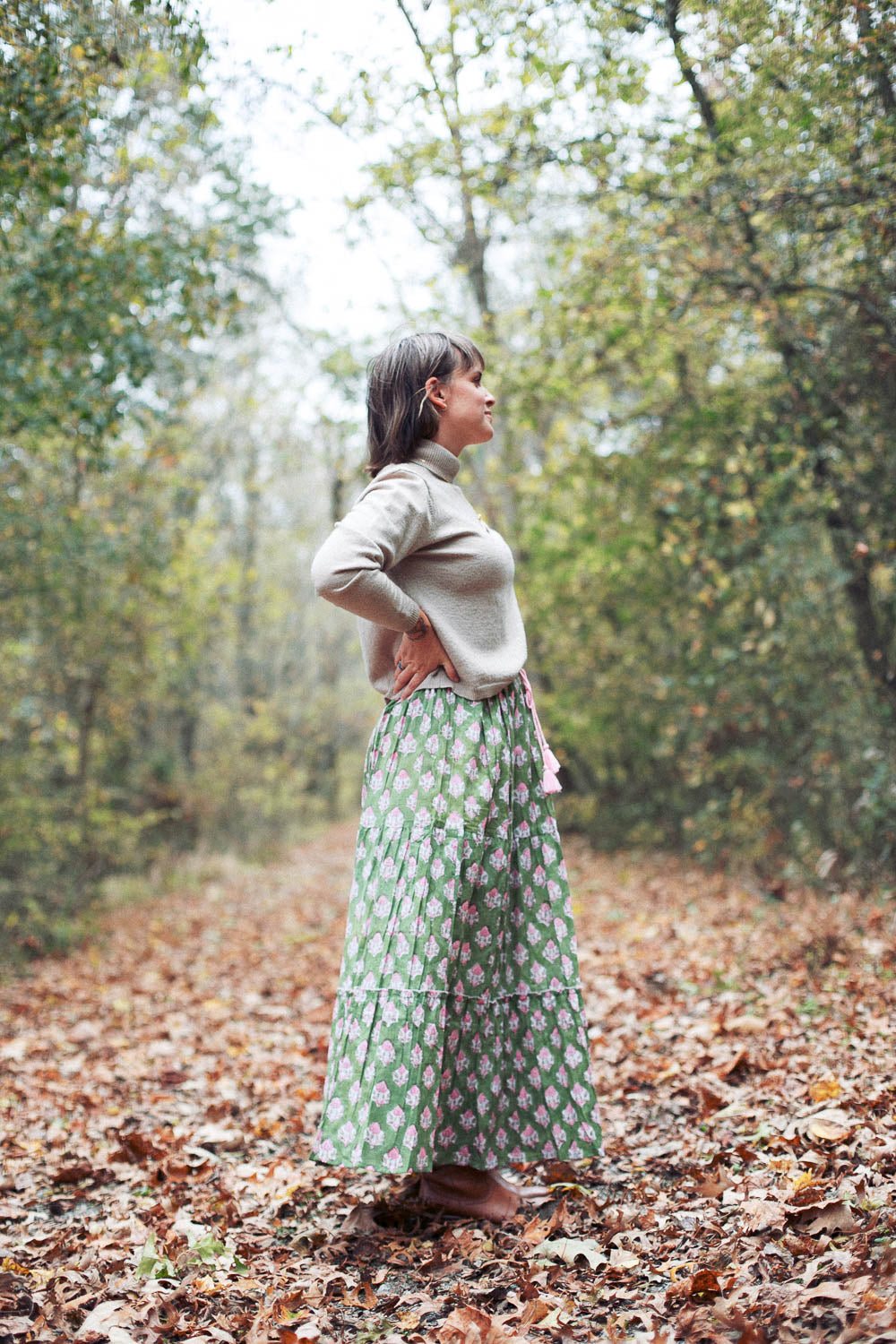 The Eden Skirt in Green Apple