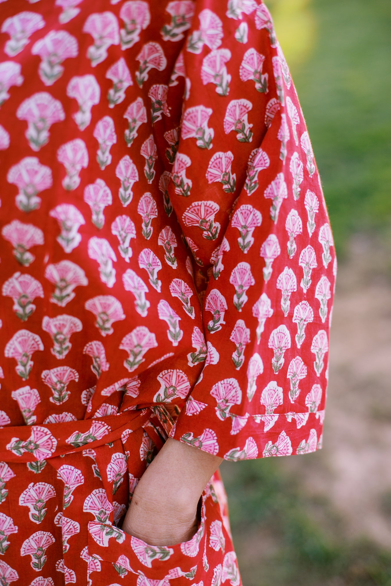The Hemingway Robe in Summer Red