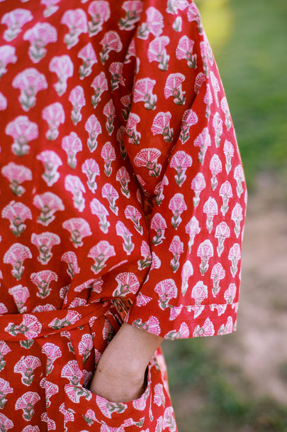 The Hemingway Robe in Red
