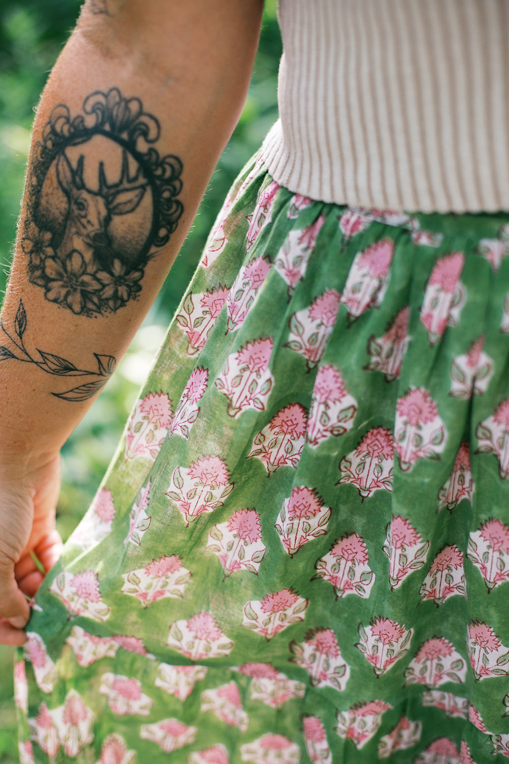The Eden Skirt in Green Apple
