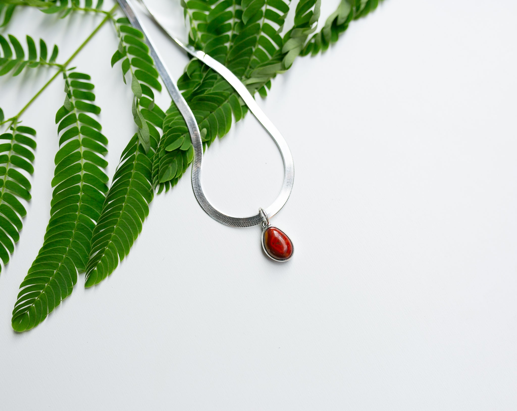 Handcrafted Kentucky Agate Talisman Necklace in Silver