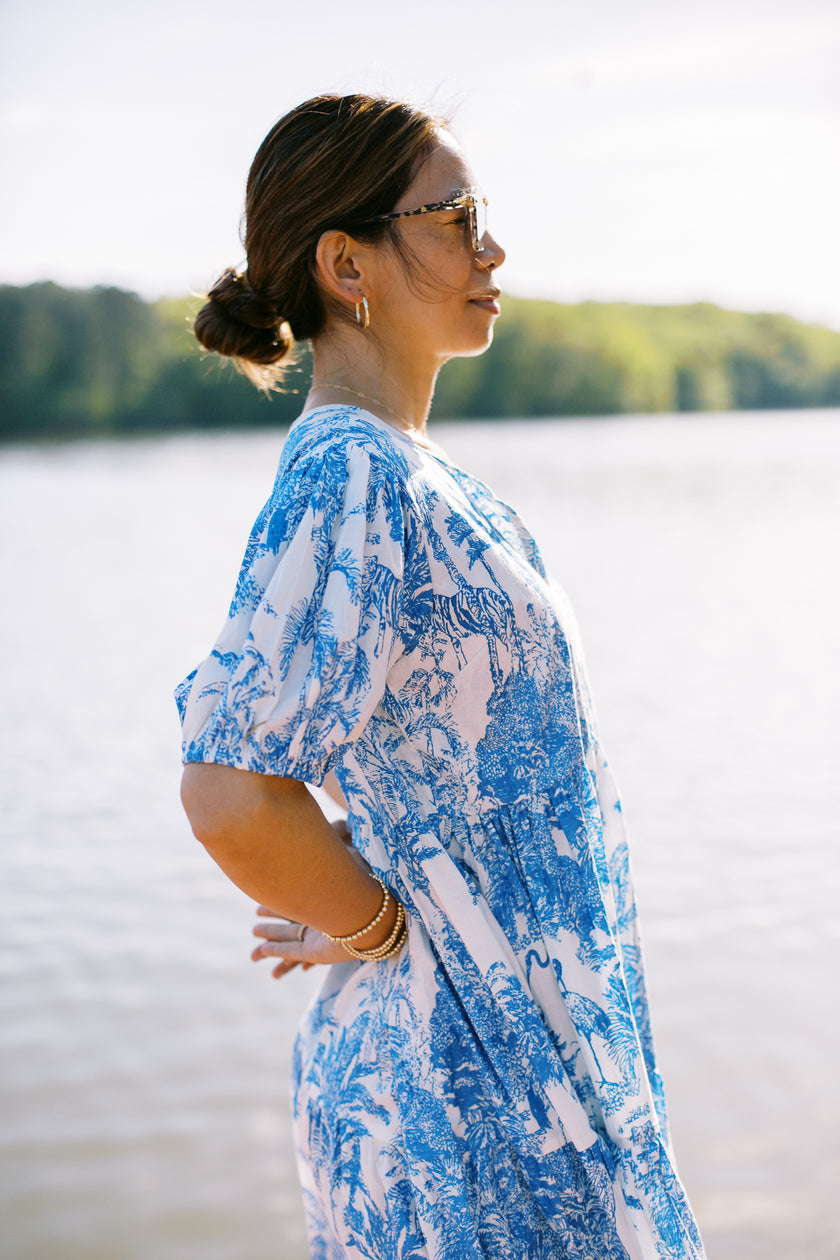 The Lake Dress in Blue Heron