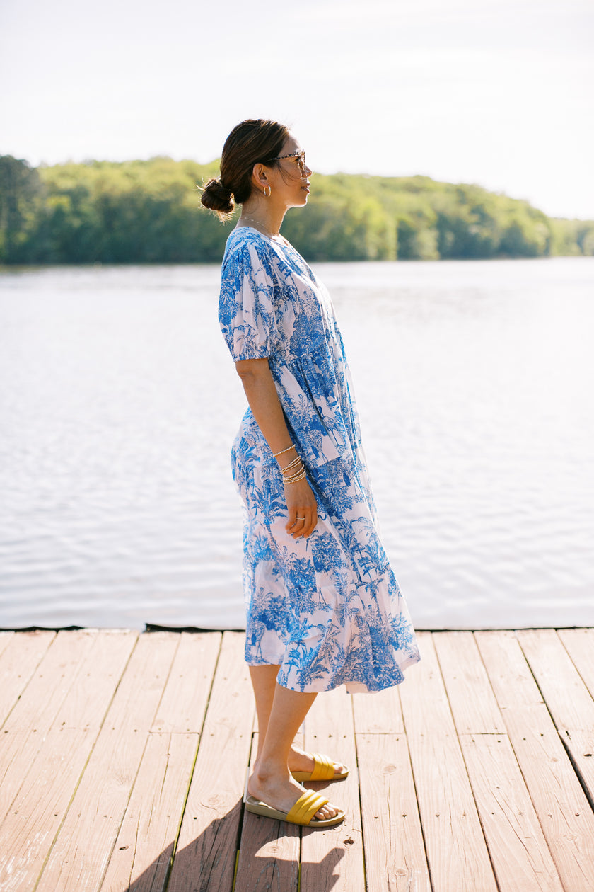 The Lake Dress in Blue Heron