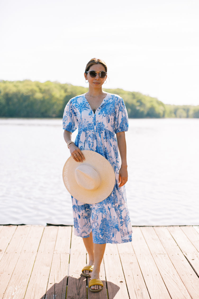 The Lake Dress in Blue Heron