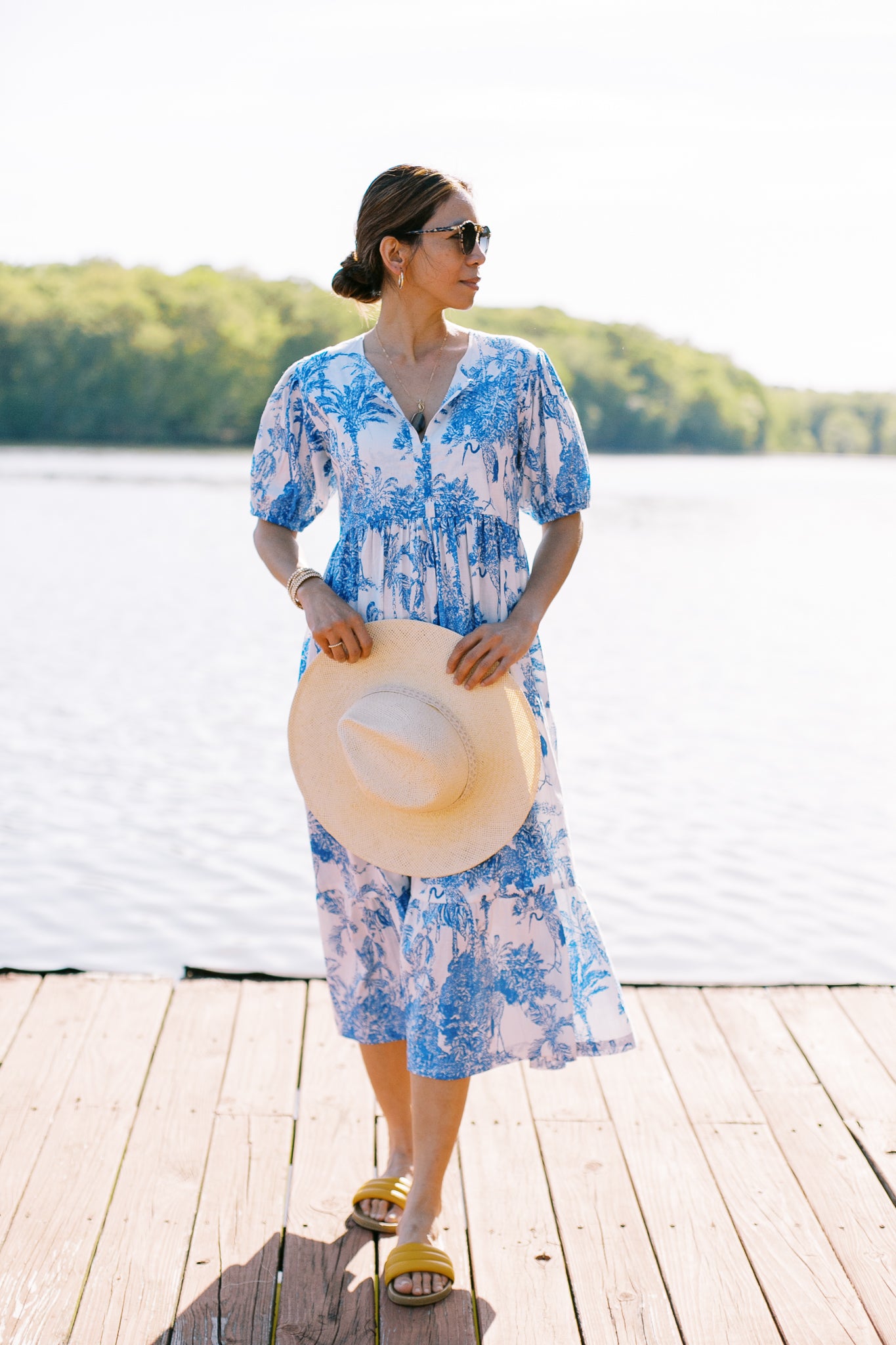 The Lake Dress in Blue Heron