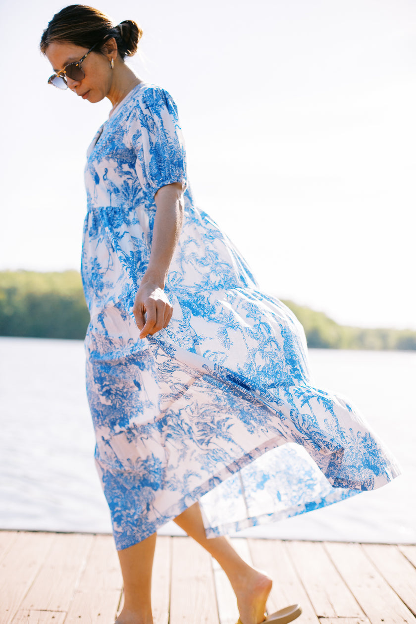 The Lake Dress in Blue Heron