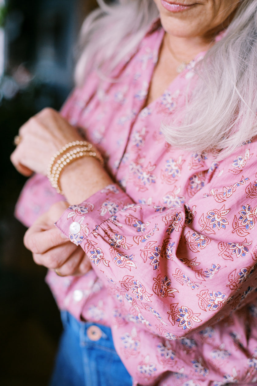 The Belle Blouse in Vintage Rose