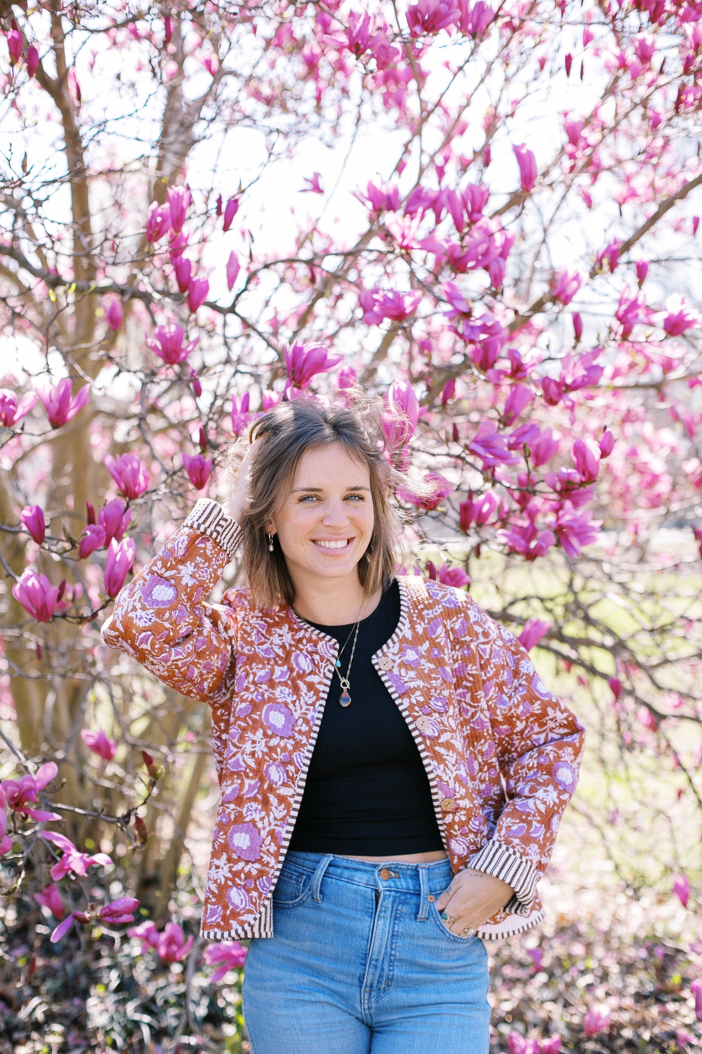 The Crop Woodford Coat in Sienna Rose