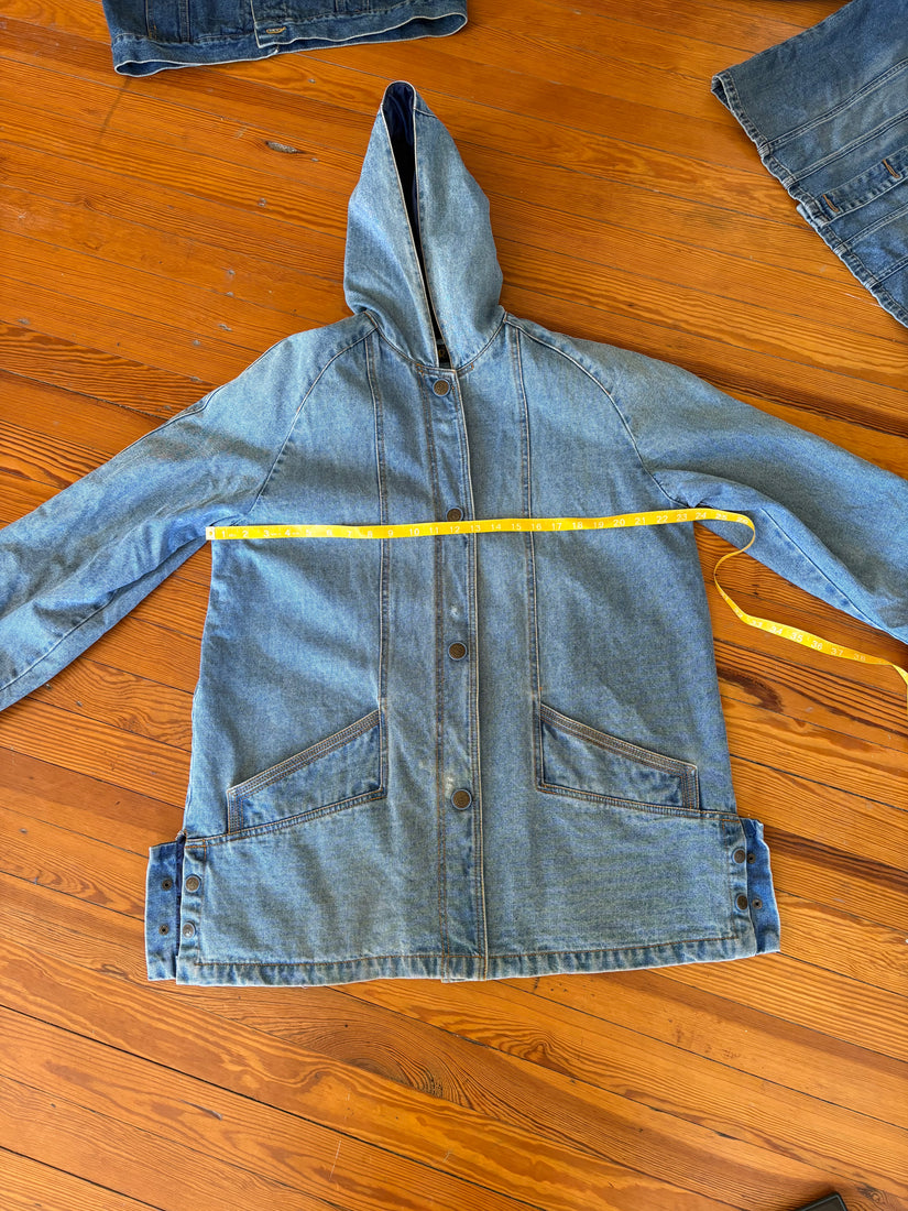 XL Upycled Antique Patchwork Denim Jacket