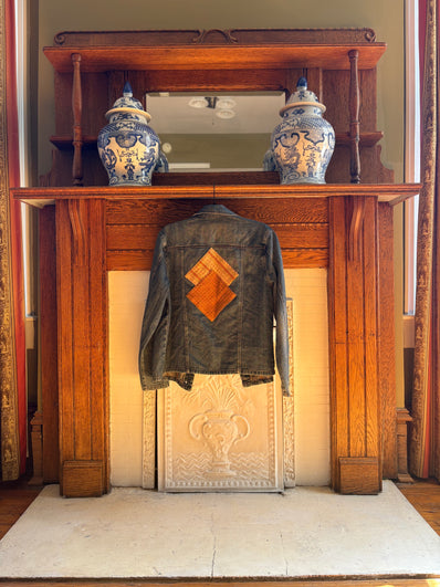 Medium Upcycled Antique Patchwork Denim Jacket