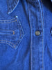 S/M Upycled Western Antique Patchwork Denim Shirt