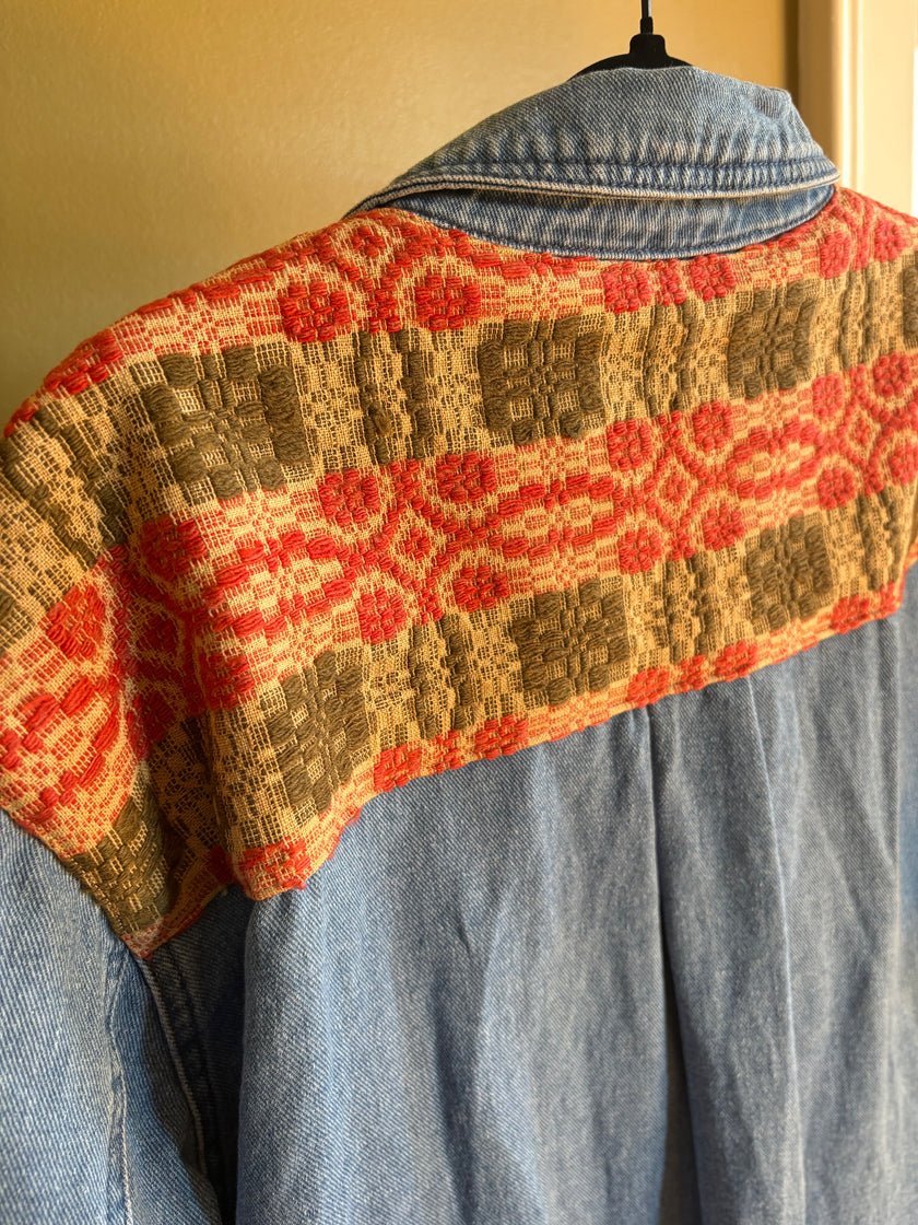 Large Upcycled Antique Patchwork Artists Smock