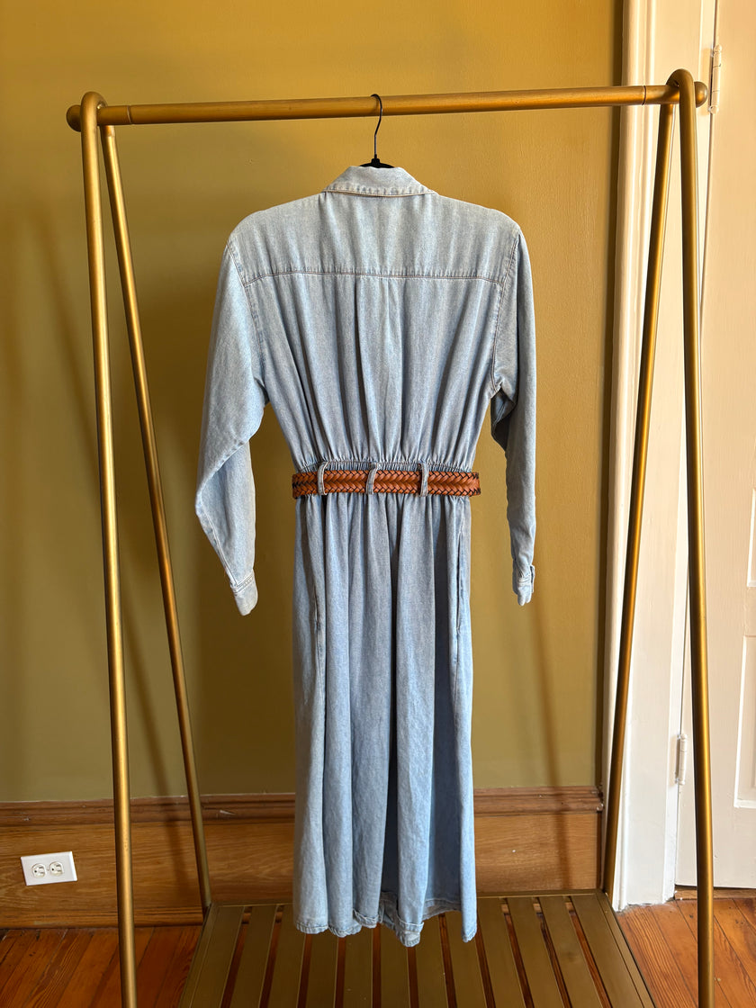 Medium Upycled Antique Patchwork Denim Dress