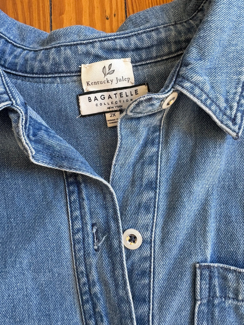 Large Upcycled Antique Patchwork Artists Smock