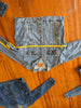 Large/XL Upycled Antique Patchwork Denim Jacket