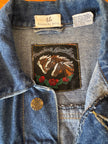 XL Upycled Antique Patchwork Denim Jacket