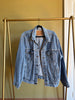 Large/XL Upycled Antique Patchwork Denim Jacket