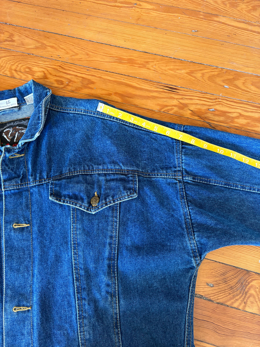 XL Upycled Antique Patchwork Denim Jacket