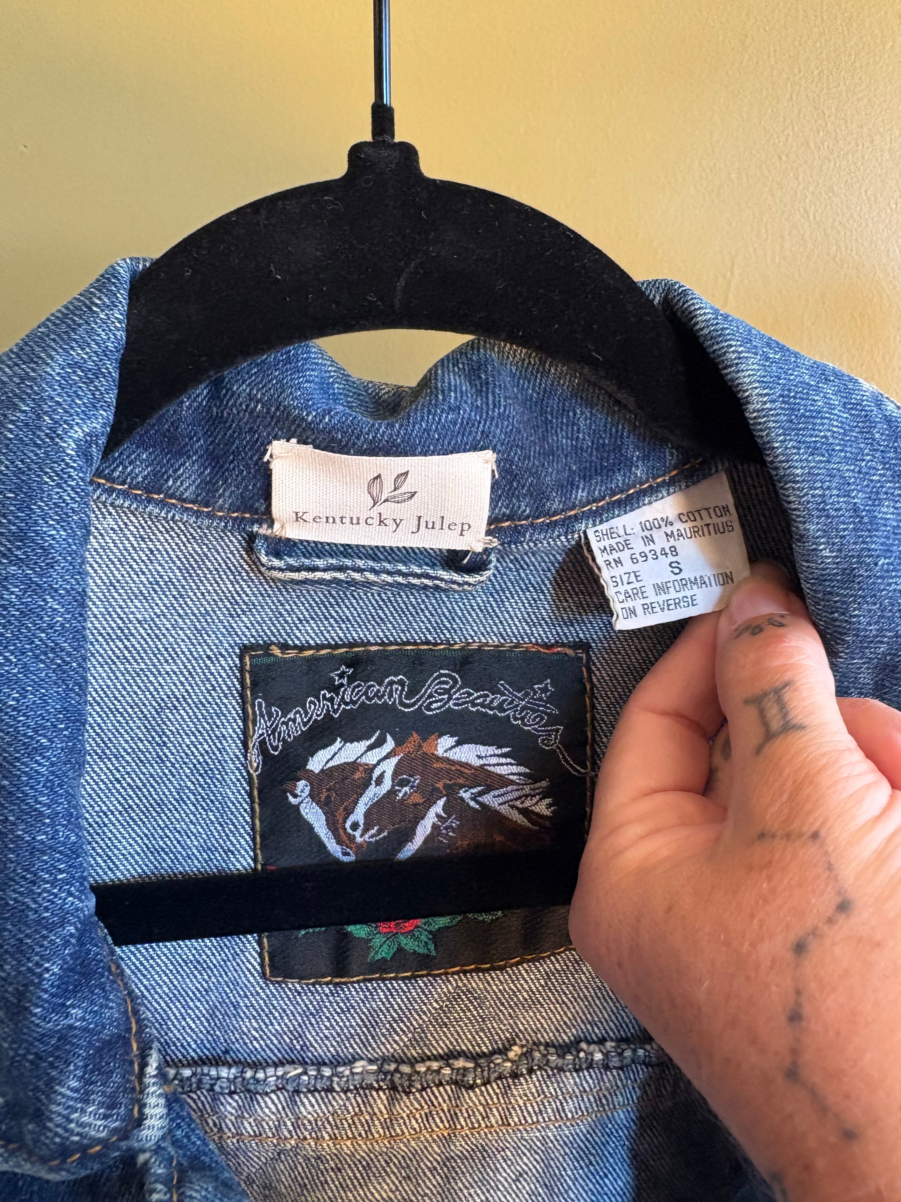 XL Upycled Antique Patchwork Denim Jacket