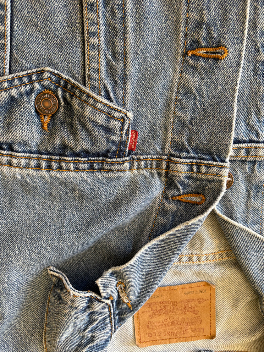 Large/XL Upycled Antique Patchwork Denim Jacket