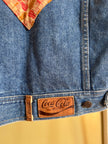 XXS Upycled Antique Patchwork Denim Coca-Cola Jacket