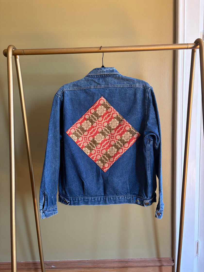 Medium Upcycled Antique Patchwork Denim Jacket