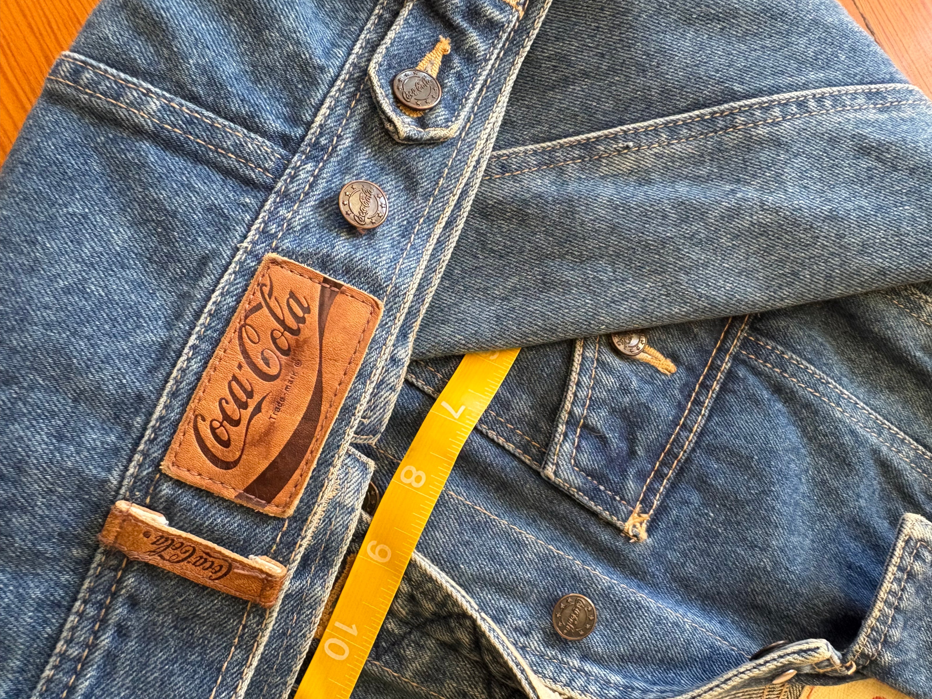 XXS Upycled Antique Patchwork Denim Coca-Cola Jacket
