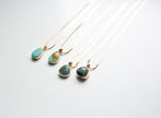 Handcrafted Turquoise Talisman Gold Filled Herringbone Necklace