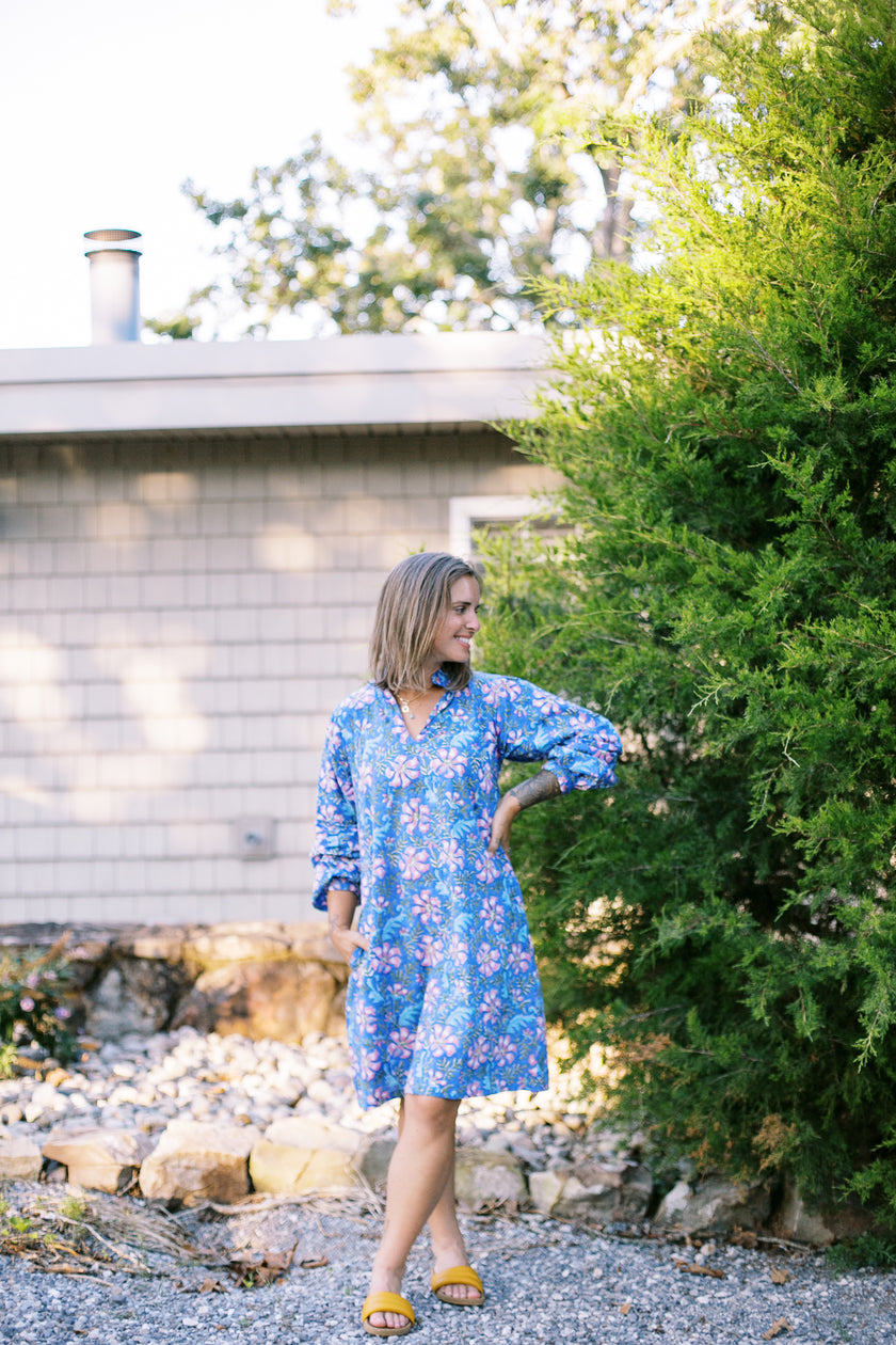 The Boat Dress in Bluebonnet