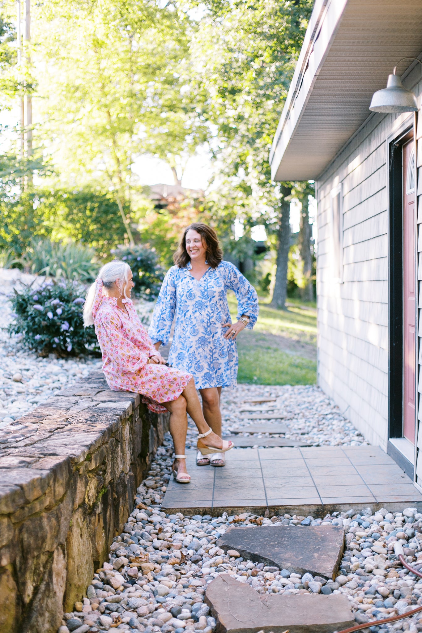 The Boat Dress in Pink Posy