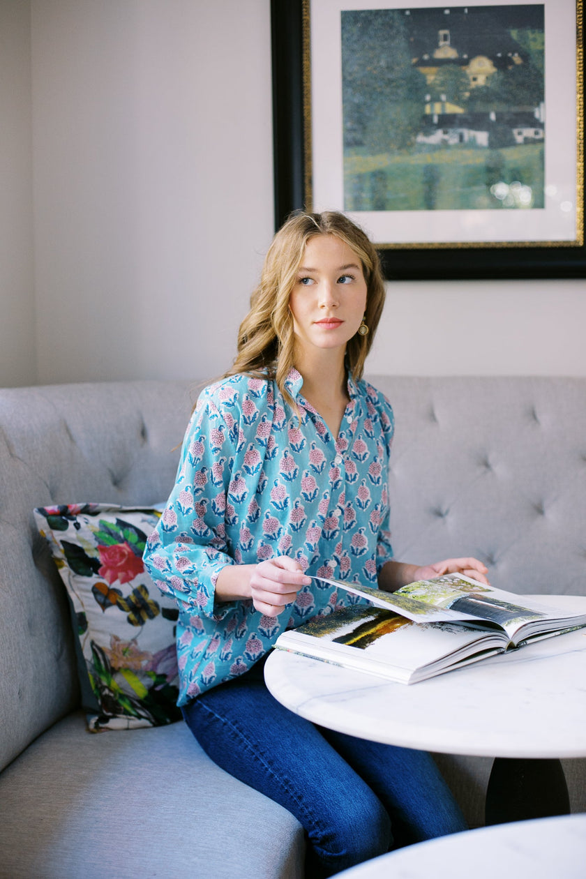 The Belle Blouse in Winter Sky