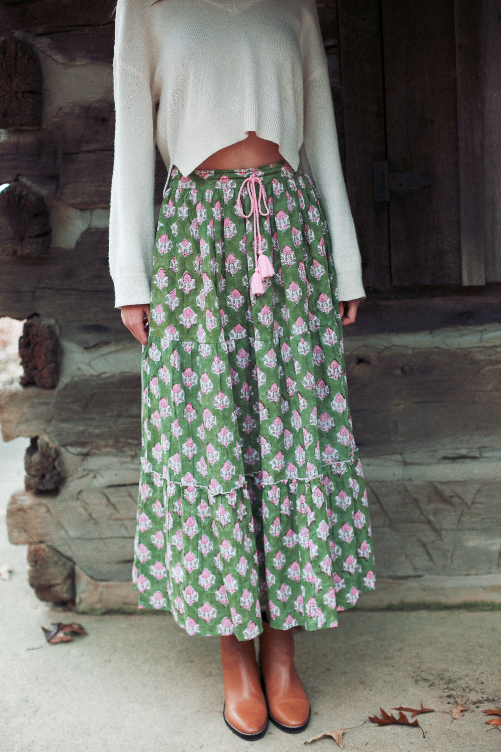 The Clover Skirt in Green Apple