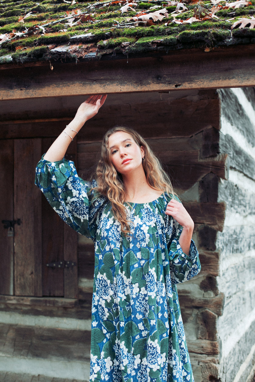 The Lincoln Dress in Hydrangea