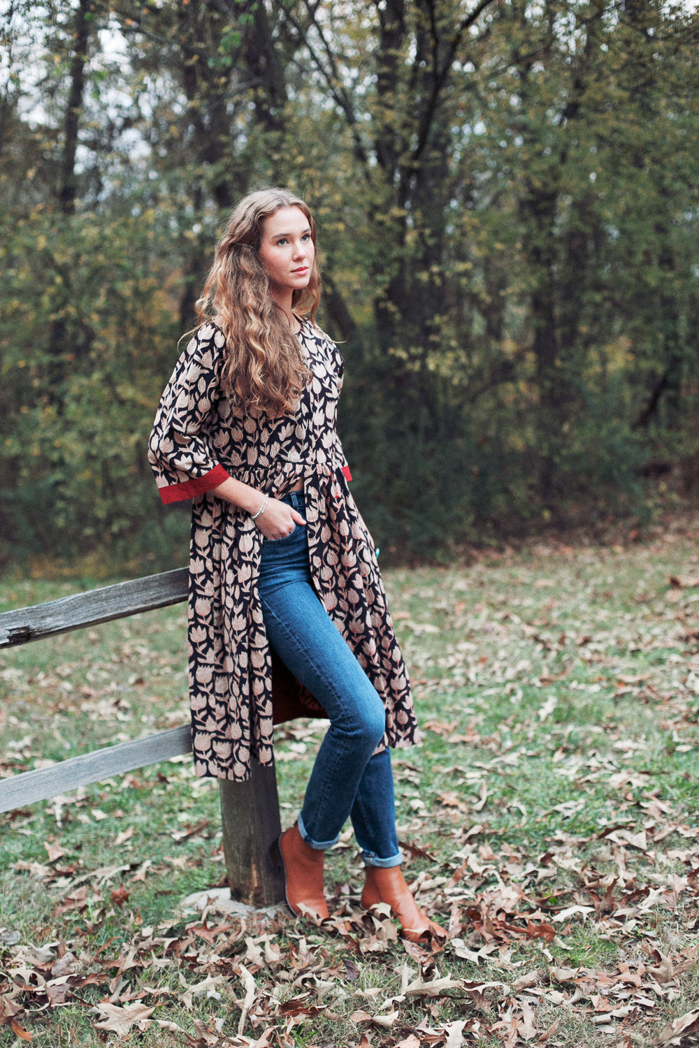 The Loretta Duster Dress in Reversible Cranberry